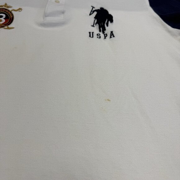 Vintage USPA U.S. Polo Assn Shirt Mens Large 22.5x25 White Embroidered - Picture 7 of 11